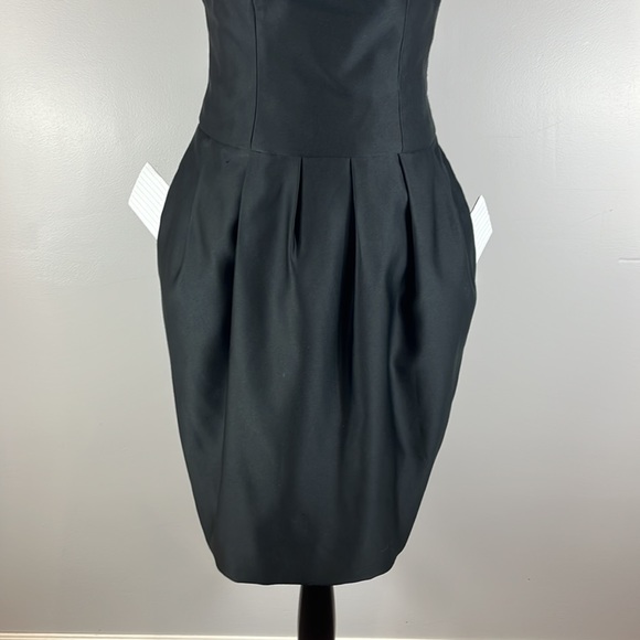 Victor Costa Vintage Black Off the Shoulder, V Back with Bow at Waist - Picture 7 of 17